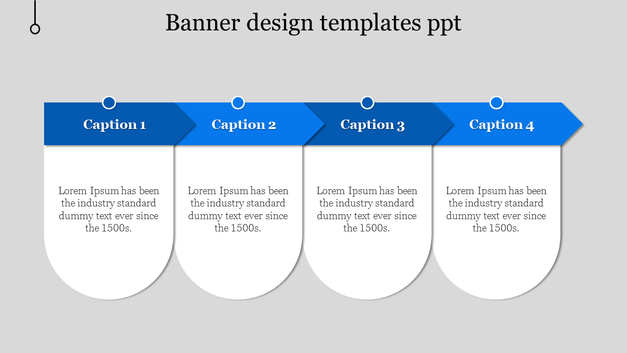 Free - Editable Banner Design Templates PPT With Four Nodes